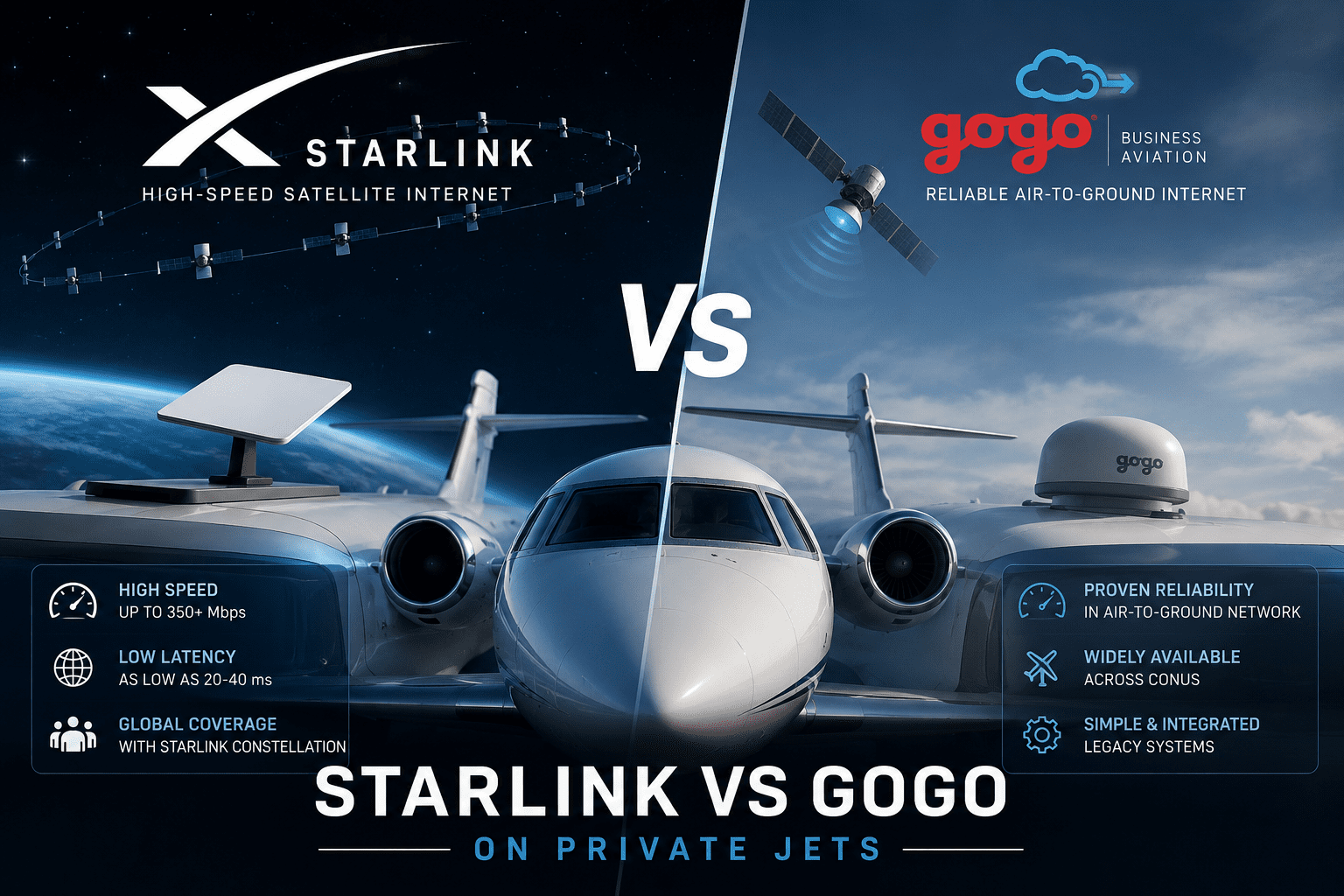 Starlink vs Gogo: The Best Business Jet Internet Solutions for Modern Private Aviation